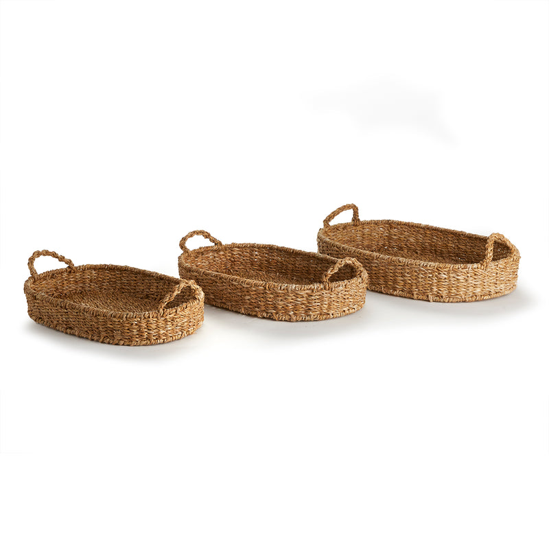 NAPA Home & Garden, SEAGRASS OVAL TRAYS, SET OF 3,N2SG05