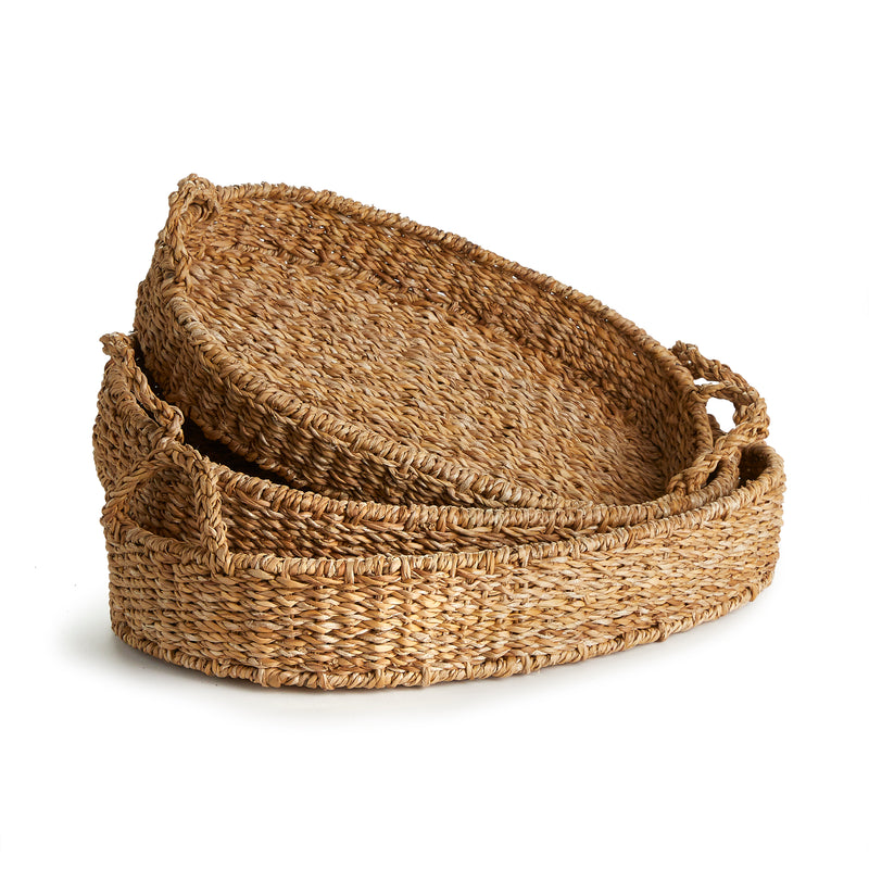 NAPA Home & Garden, SEAGRASS OVAL TRAYS, SET OF 3,N2SG05