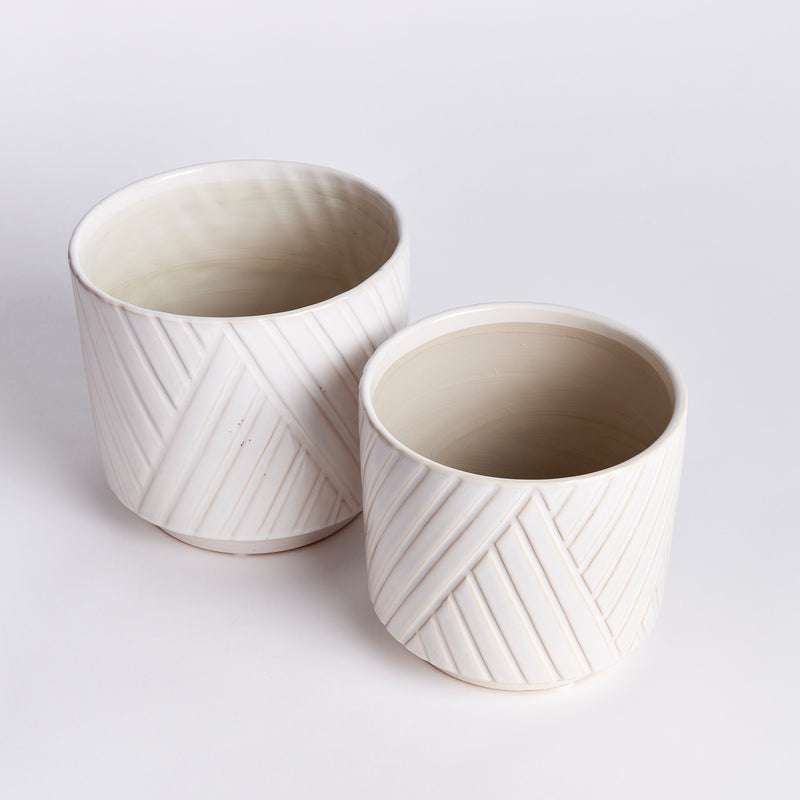 NAPA Home & Garden, ARCHER POTS, SET OF 2,N3FS01WH