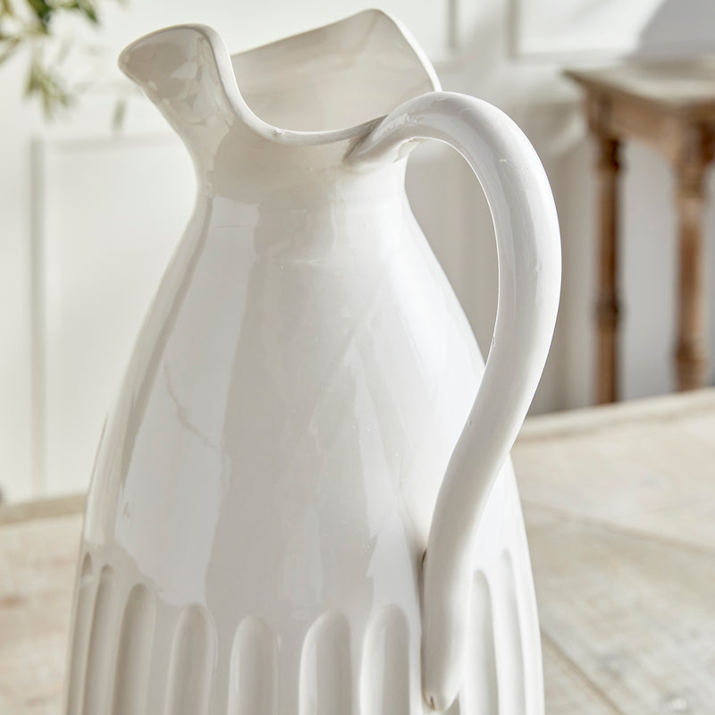 NAPA Home & Garden, CASCINA DECORATIVE PITCHER LARGE,N3MG31WH