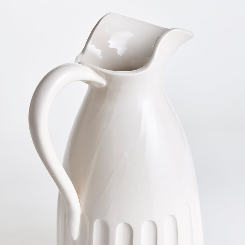 NAPA Home & Garden, CASCINA DECORATIVE PITCHER LARGE,N3MG31WH