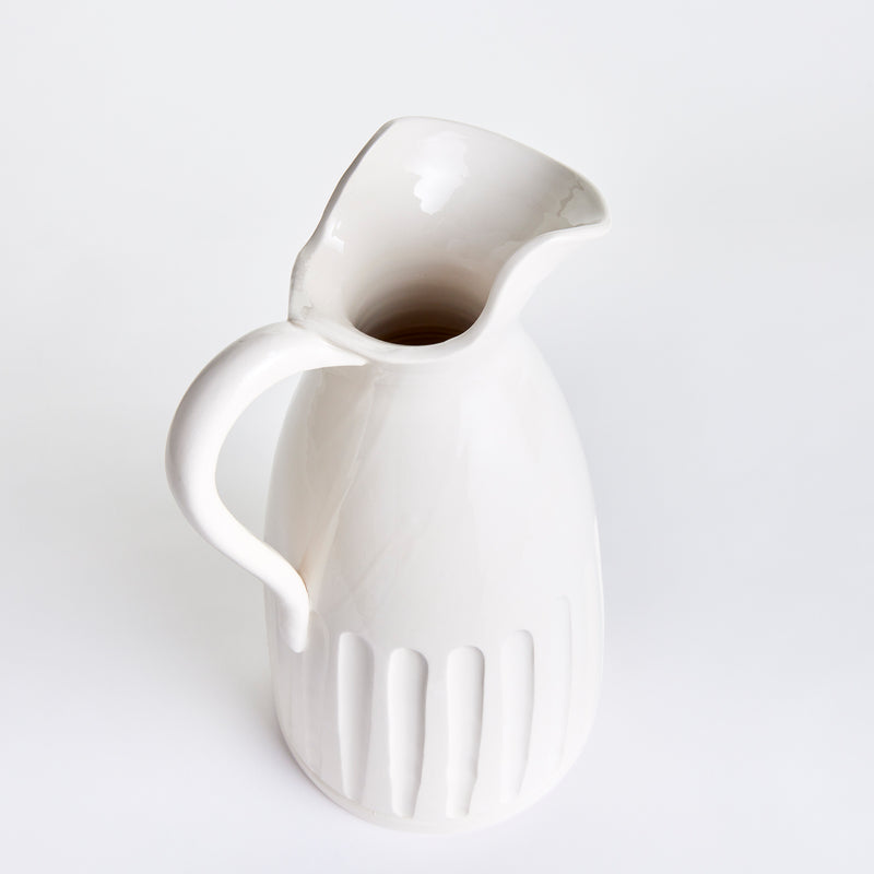 NAPA Home & Garden, CASCINA DECORATIVE PITCHER LARGE,N3MG31WH