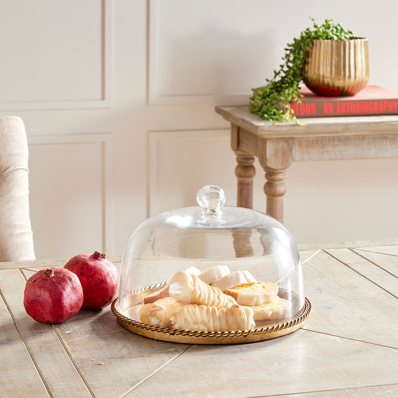 NAPA Home & Garden, BRAIDEN TRAY WITH CLOCHE LARGE,N3SE04