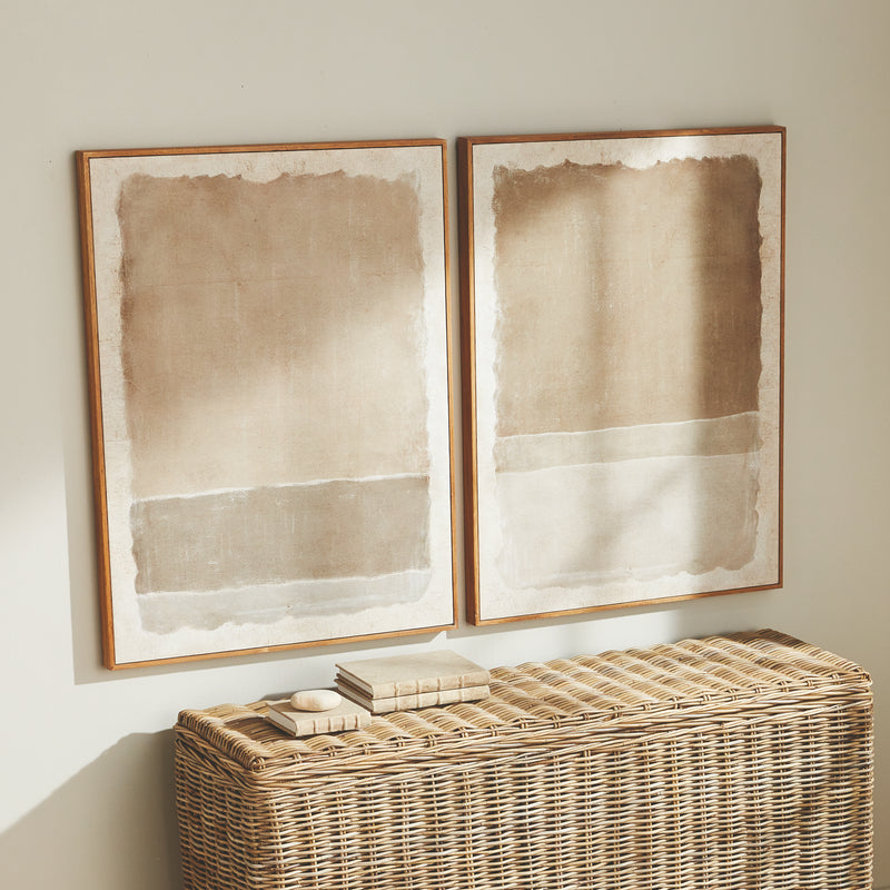 NAPA Home & Garden, COMPOSITION IN TAUPE GICLEES, SET OF 2,N4NH17