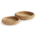 NAPA Home & Garden, ABACA FRENCH BRAIDED TRAYS, SET OF 2