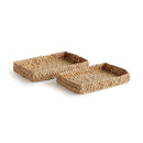 NAPA Home & Garden, ABACA FRENCH BRAIDED SQUARE TRAYS, SET OF 2,N4TD06