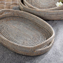 NAPA Home & Garden, BURMA RATTAN OVAL SERVING TRAYS, SET OF 3,N4TN217GY