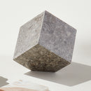 ABSTRACT MARBLE CUBE SCULPTURE