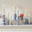 DYNASTY TAPER HOLDERS, SET OF 5