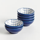 STRIA GRID DIP BOWLS, SET OF 6