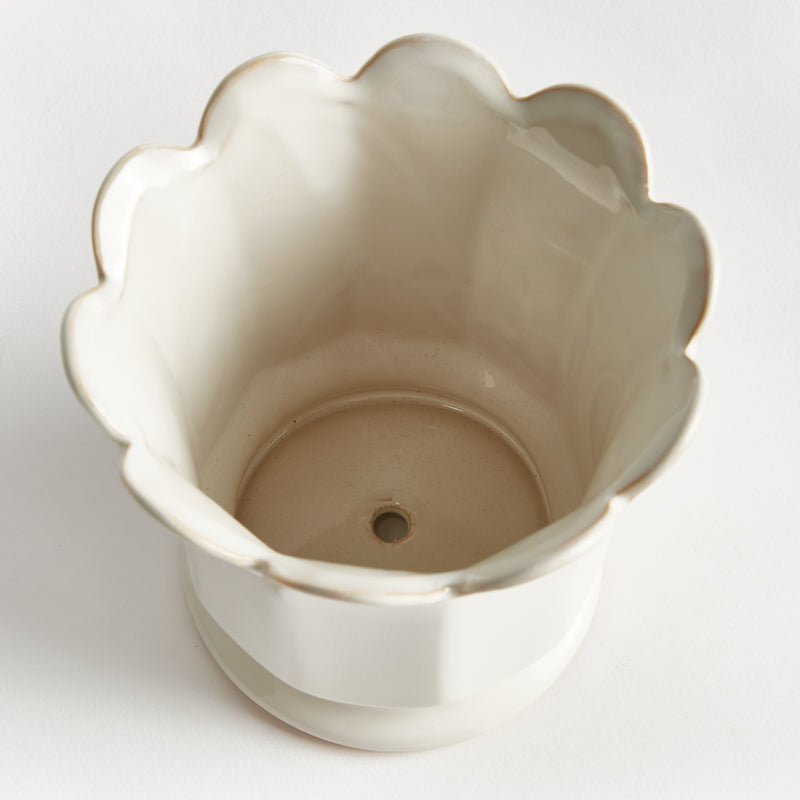 NAPA Home & Garden, MALINE FOOTED  POT SMALL,N5NG36WH