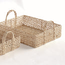 JULIET ABACA NESTING RECTANGULAR TRAYS, SET OF 2