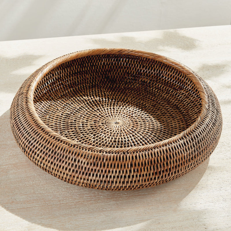 NAPA Home & Garden, BURMA RATTAN SHALLOW DISPLAY BOWLS