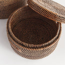 NAPA Home & Garden, BURMA RATTAN ROUND LIDDED BOXES, SET OF 2