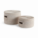 NAPA Home & Garden, BURMA RATTAN ROUND LIDDED BOXES, SET OF 2