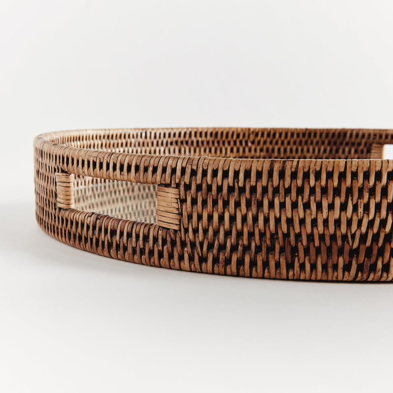 NAPA Home & Garden, BURMA RATTAN ROUND SERVING TRAY