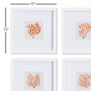 NAPA Home & Garden, BRANCH CORAL PETITE PRINTS, SET OF 4,NNH515