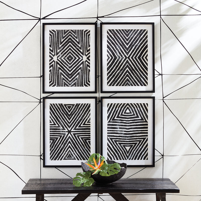 ACHROMATIC GEOMETRIC PRINTS ST/4