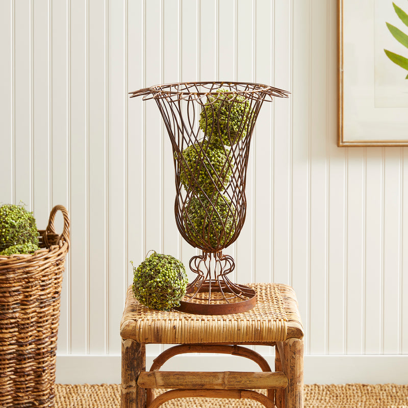 NAPA Home & Garden, WEATHERED METAL WIRE VASE,NVY413