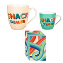 Mommy and Me Ceramic Cup Giftset, 17oz. & 7oz., Snack Dealer/Snack Stealer