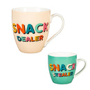 Mommy and Me Ceramic Cup Giftset, 17oz. & 7oz., Snack Dealer/Snack Stealer