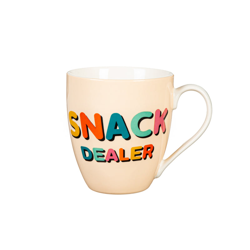 Mommy and Me Ceramic Cup Giftset, 17oz. & 7oz., Snack Dealer/Snack Stealer