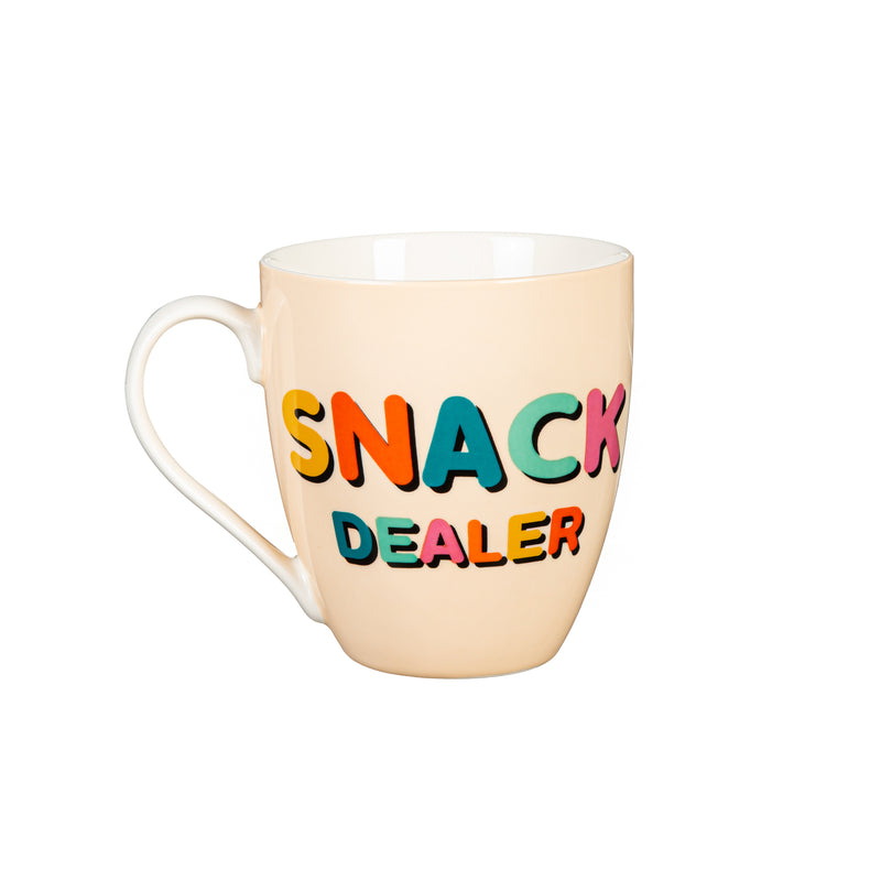 Mommy and Me Ceramic Cup Giftset, 17oz. & 7oz., Snack Dealer/Snack Stealer
