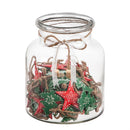 Metal Ornaments in Jar, Star/Tree, 2 Designs, 40 of each, 80 pcs total