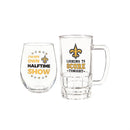 New Orleans Saints, Stemless 17OZ Wine & Beer 16 OZ  Gift Set