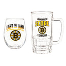 Stemless 17OZ Glass & Tankard 16OZ Gift Set, Boston Bruins