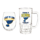 Stemless 17OZ Glass & Tankard 16OZ Gift Set, St Louis Blues