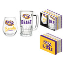 Louisiana State University, Stemless 17OZ Glass & Tankard 16OZ Gift Set