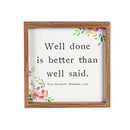 10" H x 10" L Inpirational Wall Art, Asst of 4