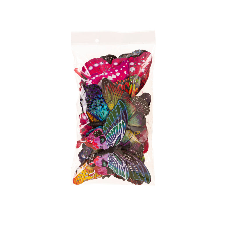 Garden of Wonder Garden Decor, Outdoor Magnetic Glitter Butterfly, Asst of 12