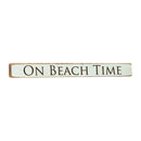 18" Wood Tabletop Sign, On Beach Time