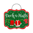 Christmas Vacation Garden Accent, Printed Metal Hanging Sign, Holiday Santa, Asst of 4