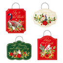 Joyful Traditions Garden Accent, Printed Metal Hanging Birds Sign, Holiday Bird, Asst of 4