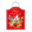 Joyful Traditions Garden Accent, Printed Metal Hanging Birds Sign, Holiday Bird, Asst of 4
