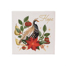 Joyful Traditions Wall Decor, LED Canvas, Holiday Bird, 8" L x 8" H, Asst of 4