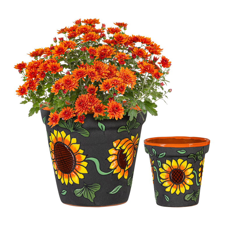 Sunflower Clay Planter Pallet