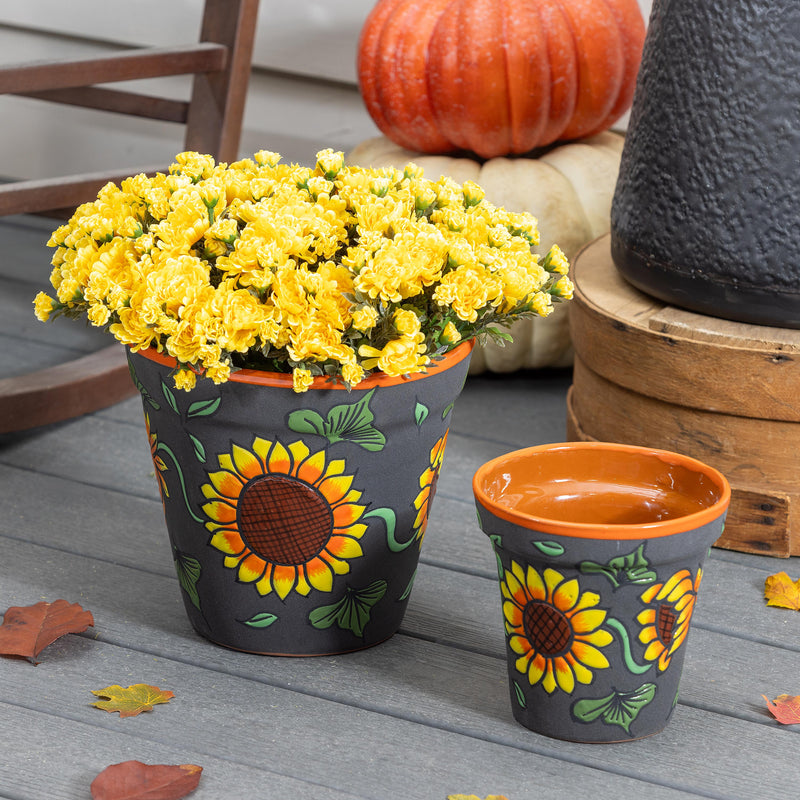 Sunflower Clay Planter Pallet