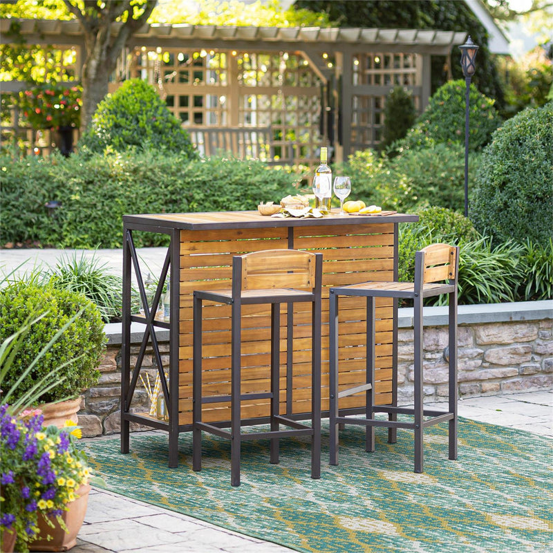 Aacia Bar Table with Irin Frame