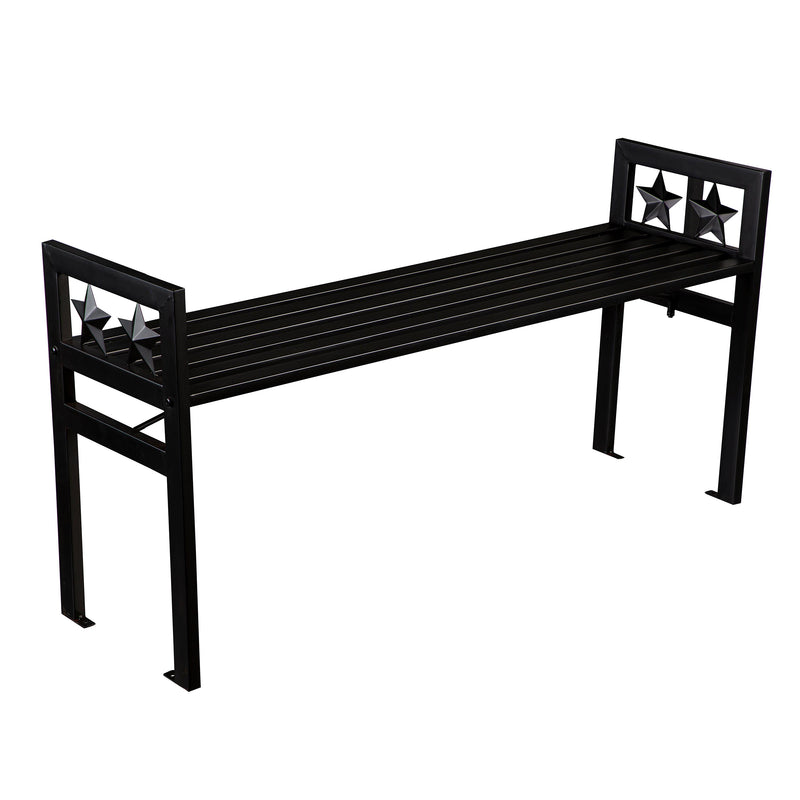 Metal Star Backless Bench