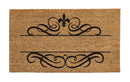 Fleur De Lis Natural Coir Monogram Mat