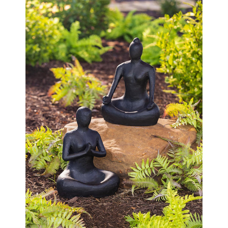 Glass Reinforce Cement Clasped Hands Budha