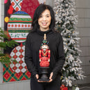 Polyresin Black and Red Nutcracker Statuary,phc332