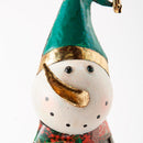 Indoor/Outdoor Vintage Holiday Snowman Metal Christmas Statue