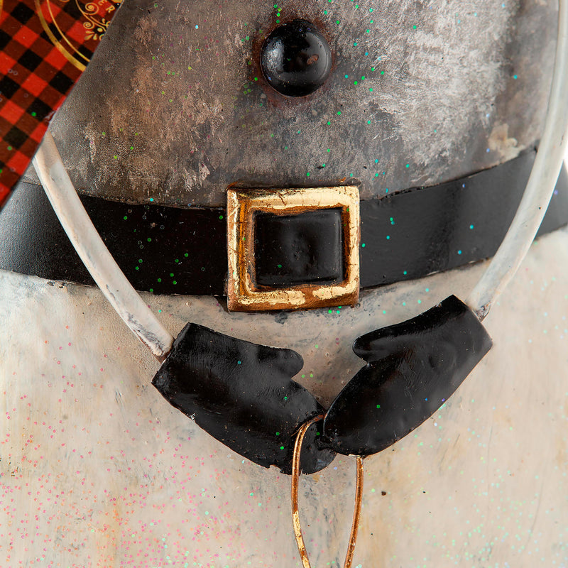 Indoor/Outdoor Vintage Holiday Snowman Metal Christmas Statue