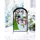 Laser Cut Trellis-Snowman Family,phd001