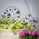 Metal Potted Trellis, Butterfly and Dragonfly